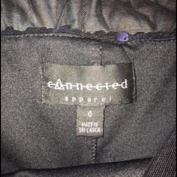 Formal Dress Blue and Black Dress - Picture 4 of 4